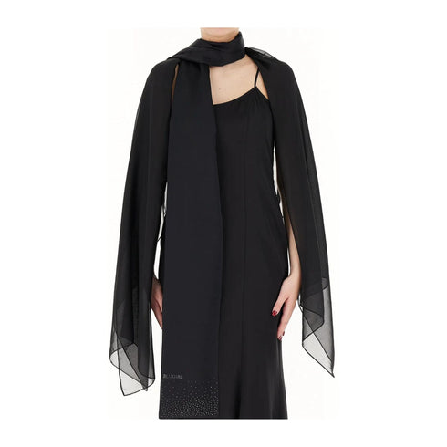 Blugirl by Blumarine Foulard Stola Donna con strass sul fondo Nero - Francavilla Moda